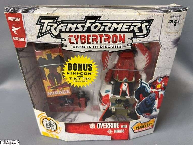 2005 Transformers Cybertron Override with Mirage Deluxe Class Action Figure image