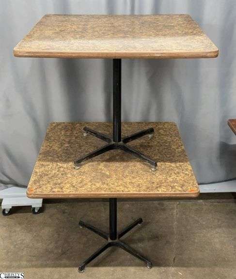 2 Cafe Tables - Shows wear - 36" x 36" x 30" of each
