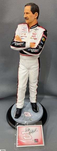 Dale Earnhardt Sculpture "The Intimidator" Numbered 2614/9333 With COA and Original Box With Styrofoam Supports Dated 2001 By Character Collectibles image