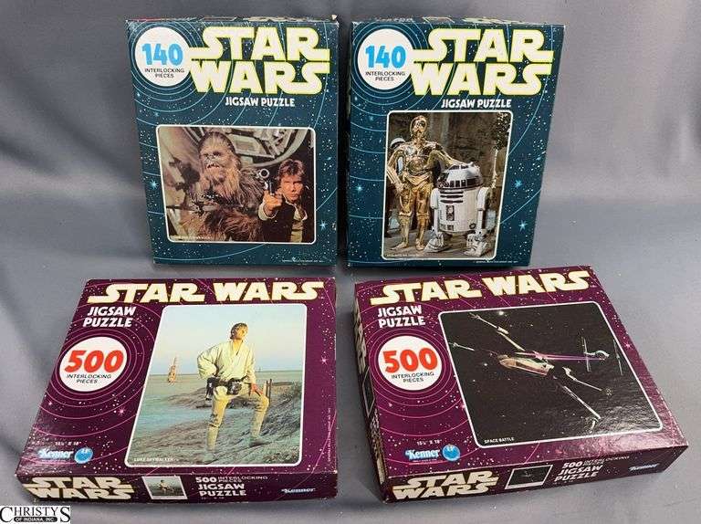 4 Opened Star Wars Puzzles: 1977 General Mills Fun Group Kenner Jigsaw Puzzles image