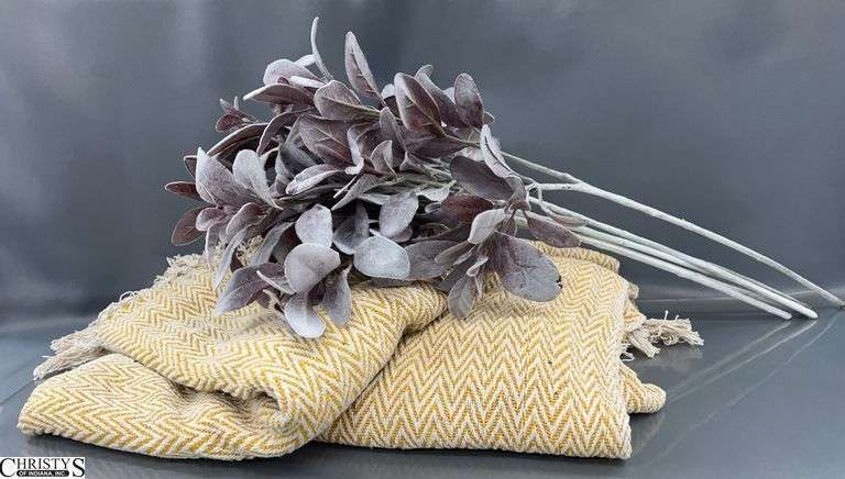 2 Decorative Throws and Artificial Stems - 28" of stem image