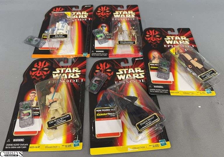 5 Star Wars Episode I Action Figure Collection All Packages Have Been Cut Open image