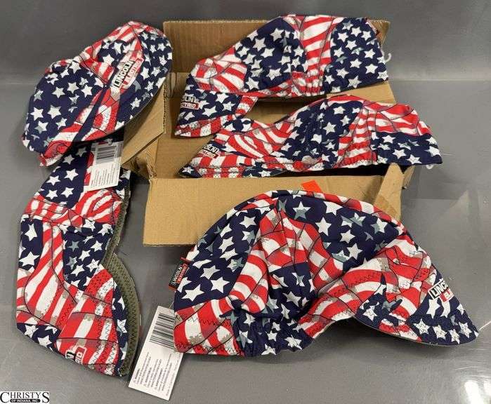 Lincoln Electric Welding Caps Patriotic Pattern image