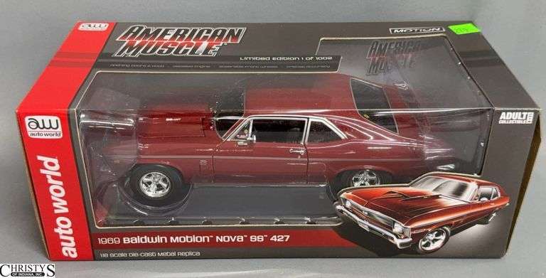 1969 Baldwin Motion Nova SS 427 American Muscle Diecast Model Car 1/18 image