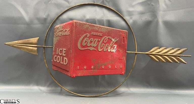 Vintage Coca Cola Kay Display Metal Advertising Sign - 16" x 32"
