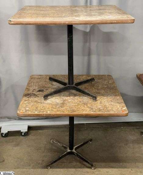 2 Cafe Tables - Shows wear - 36" x 36" x 30" of each