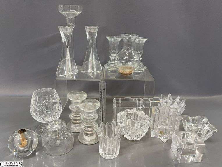 Waterford Lismore Brandy Glass, Crystal and Glass Candlesticks and Votive Holders - Oleg Cassini, Royal Crystal, Goebel, littala, and Others - 5.5" of Waterford image
