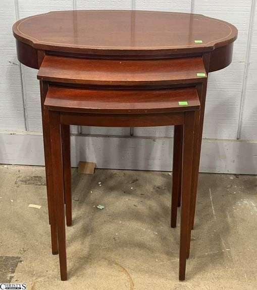 Mersman Mahogany Nesting Tables - 27" x 16" x 25" of largest image