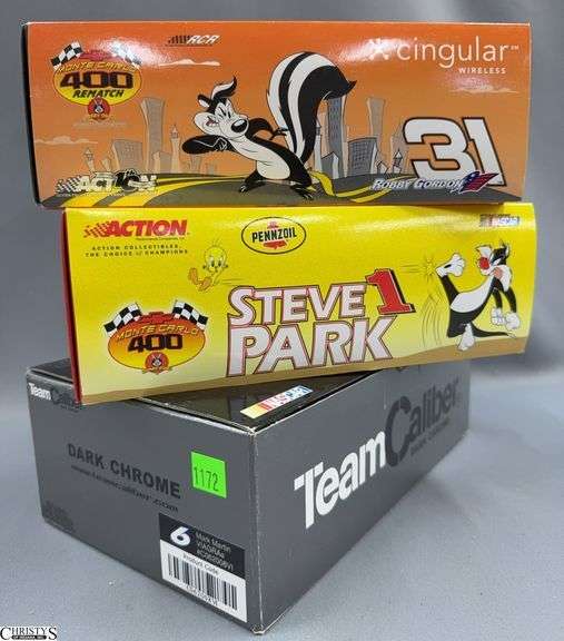 Lot of 3 NASCAR Diecast Cars: Mark Martin, Steve Park, Robby Gordon image