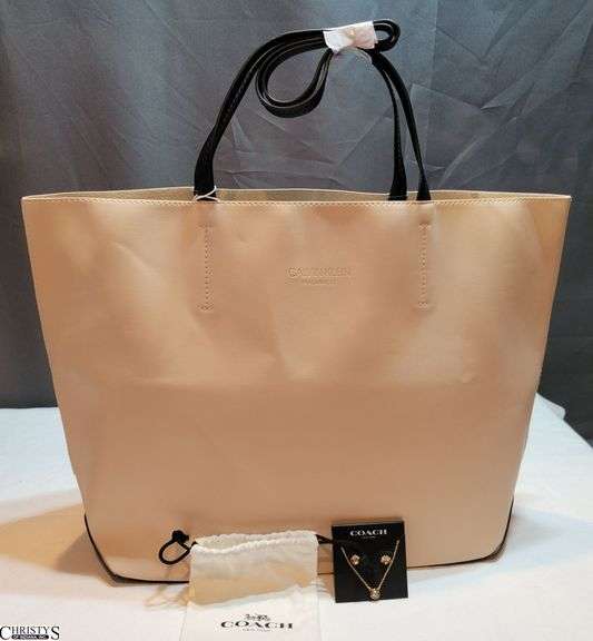 Calvin Kline Bag w/ Coach Earrings and Necklace