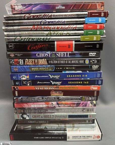 21 Anime DVD Lot: Ghost in the Shell, Voltron, Godzilla & More image