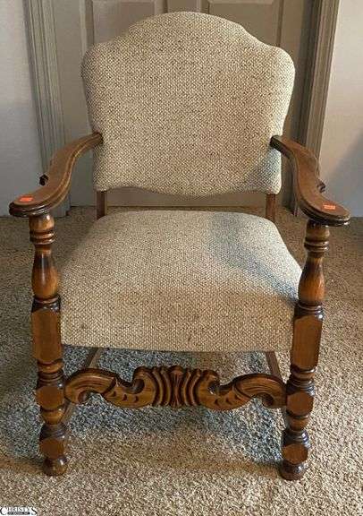 Vintage Upholstered Arm Chair - 25" x 34" - 18" seat image