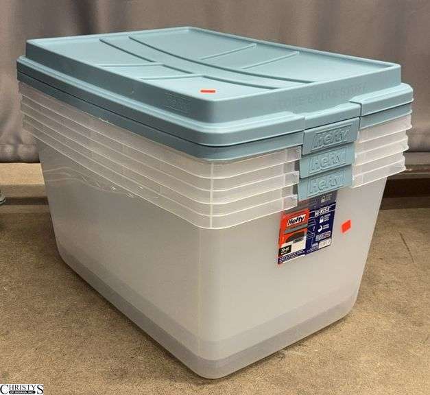 3 Hefty 72-Qt Totes With 2 Lids image