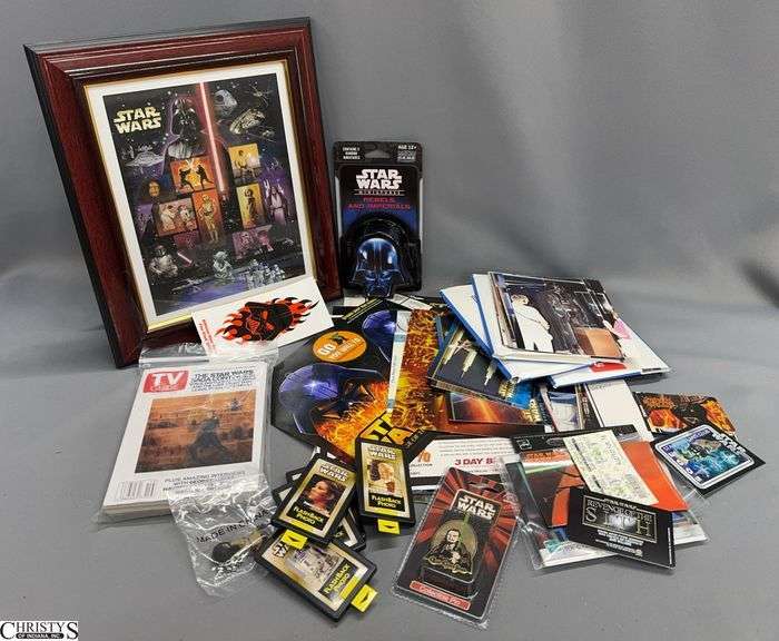 Star Wars Collectibles Lot - Darth Vader Miniatures, Photos, Fan Club Items, and More image