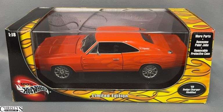 Hot Wheels 1969 Dodge Charger Modified 1:18 Scale Diecast Car image