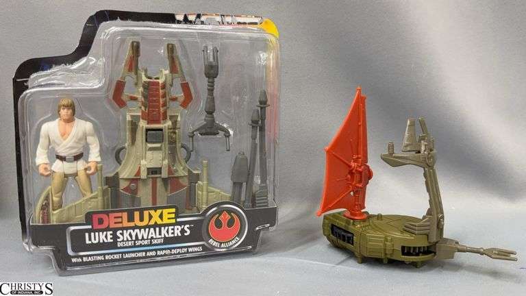 2pcs Star Wars Action Figure and Accessories Sand Skimmer, Luke Skywalker's Desert Sport Skiff image