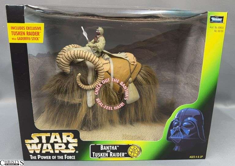 1998 Star Wars Power of the Force Bantha and Tusken Raider Action Figure image