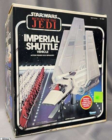 1984 Kenner Star Wars Return of the Jedi Imperial Shuttle Vehicle in Box. Box is Rough and Has Writing on it. No. 93650 image