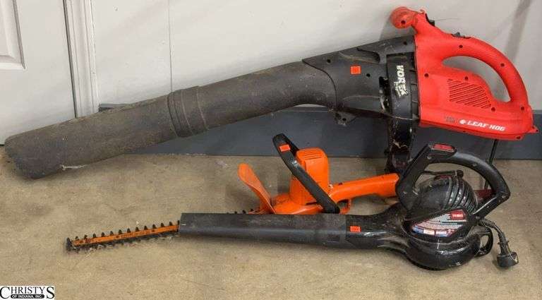 Black & Decker Leaf Hog and Electric Trimmer, Toro Electric Blower image