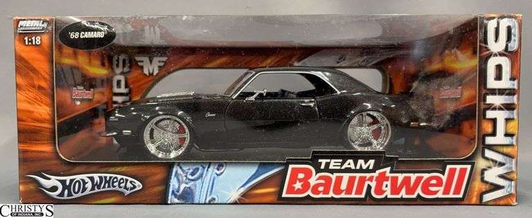 Hot Wheels Team Baurtwel '68 Camaro 1:18 Scale Diecast Car image
