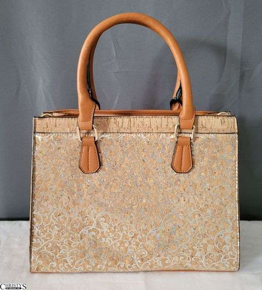 Spanish Cork Purse 12.5 w x 9.5"h x 4"w