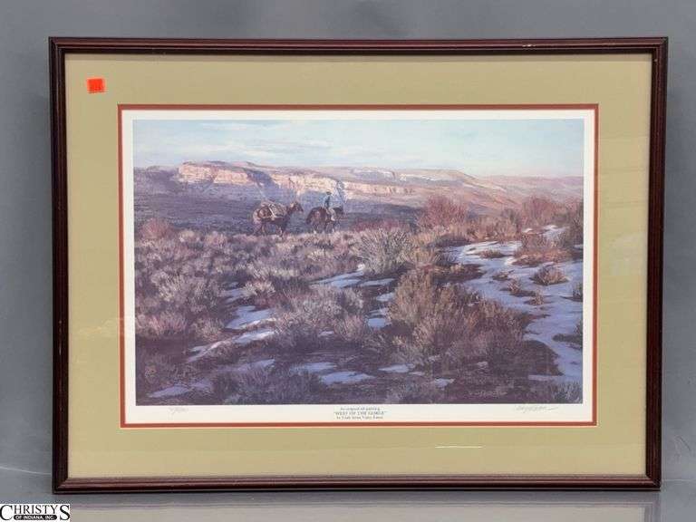 Signed and Numbered Print of "West Of The Gorge" by Utah Artist Valoy Eaton 317/500, Measures 31.5x23" image