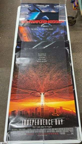 Rolled Movie Posters, Independence Day, Terminator 2, Star Trek, Val Kilmer Batman 37 x 27” image