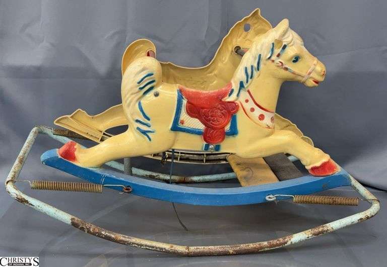 1950's Wonder Shoo Fly Rocking Horse - 17" x 20" - shows wear image