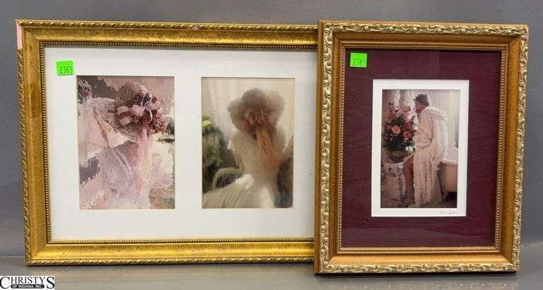 Signed John Galbo and Luciano Impressionist Photograph Prints - 22" x 12" of largest image