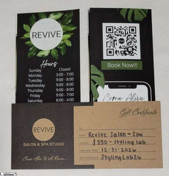 Revive Spa & Salon $350 Styling Lab Gift Certificate image