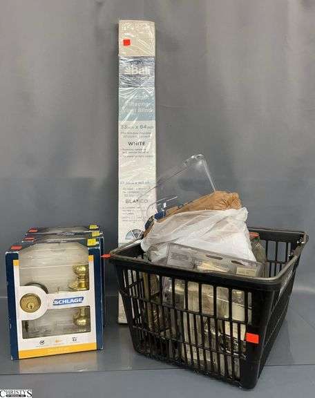 Brass and Silver Tone Door Hardware, 33" Window Blind image