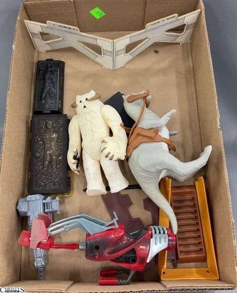Star Wars 1981 Wanpa, 1979 Tauntaun Showing Age Damaged Action Figures, and Other Accessories image