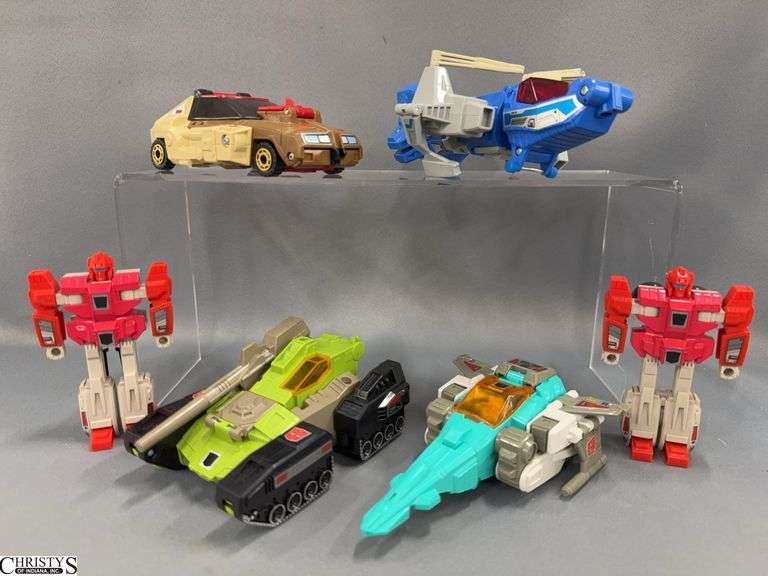 Vintage Headmaster Transformers, Brainstorm, Hardhead, Highbrow, Chromedome and Autobot Clones image
