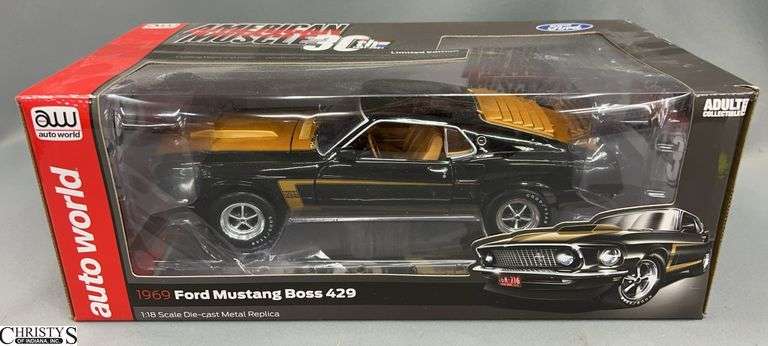 1969 Ford Mustang Boss 429 American Muscle 1:18 Scale Diecast image
