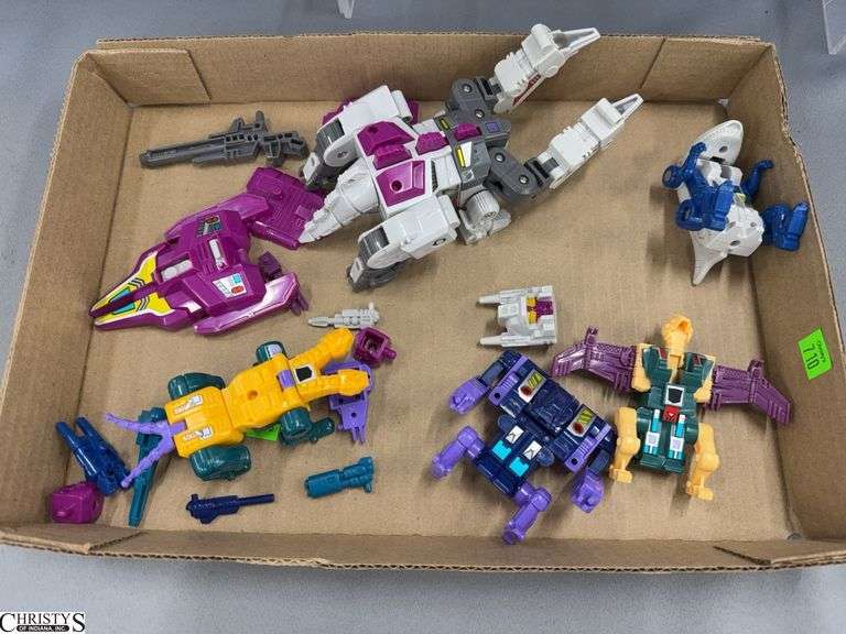 Stamped 1987 Vintage Transformers Abominus Transformer With, Hunn-Gurr, Sinnertwin, Ripper snapper, Cutthroat,  Parts image