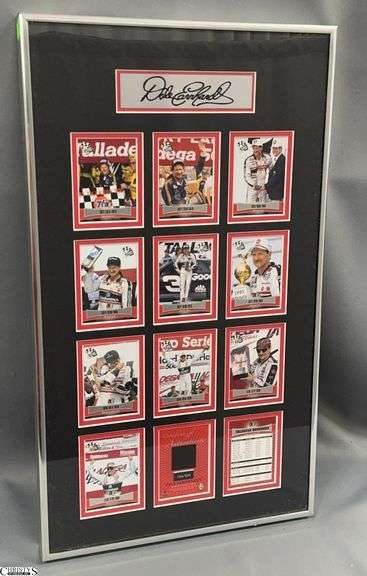 Dale Earnhardt Race-Used Tire Collage with COA 14x24 image