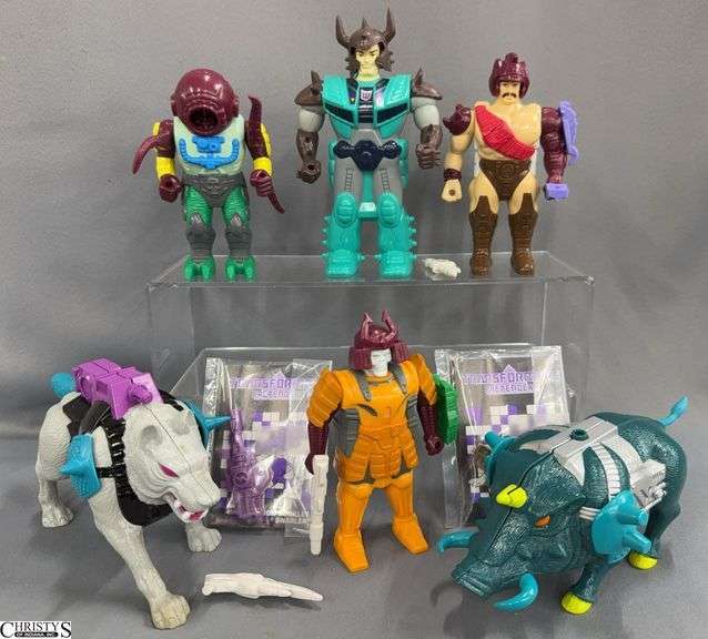 Vintage Transformer Pretenders, Bludgeon, Snarler, Stranglehold, Carnivac, Starscream, Octopunch, Most Accessories are Present Missing Some Booklets image
