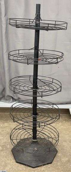 Black Wire Rotating Organizer Bin - 17" x 51" image