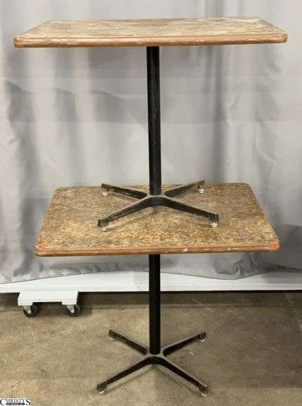 2 Cafe Tables - Shows wear - 36" x 30" x 30" of each