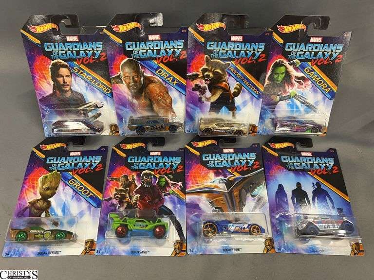 8 Hot Wheels Guardians of the Galaxy Vol. 2 Complete Set image