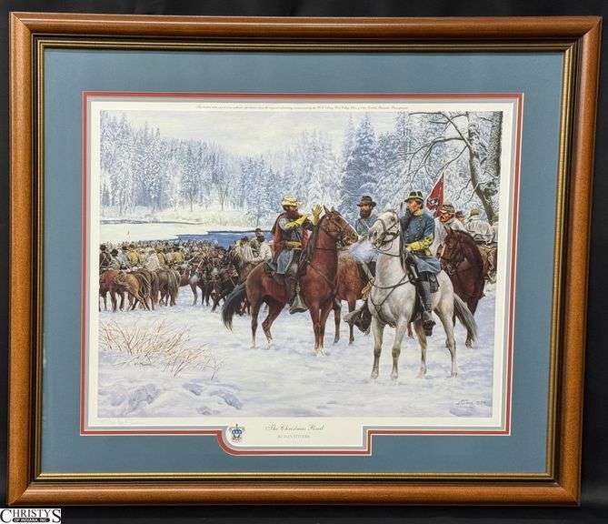 "The Christmas Raid" Signed Don Stivers Limited Edition Print 497 of 700 - 35" x 29" of frame image