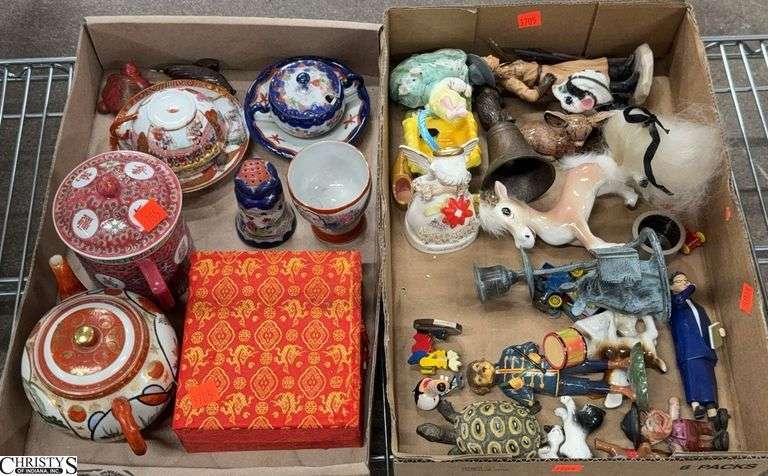 China, Animal Figurines, Asian Influence Dishes, Some Wear and Chipping image