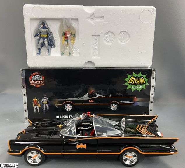 Jada Toys 1/18 Scale Classic TV Series Batmobile with Die-Cast Figures image