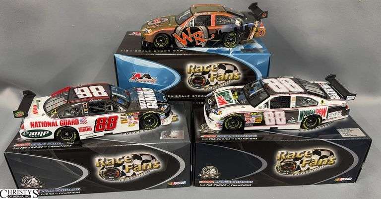 Dale Earnhardt Jr. 1:24 Scale Stock Cars - National Guard, Mountain Dew, Whisky River image