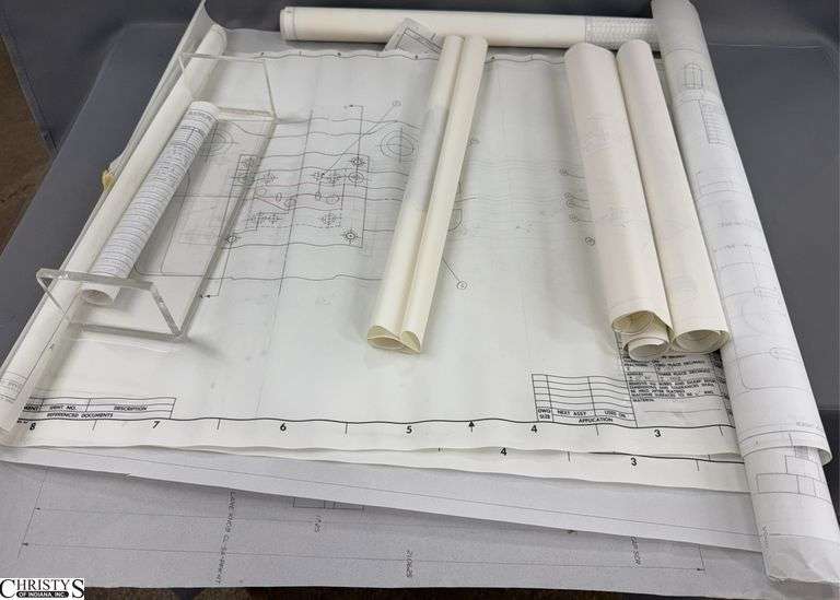 Rolled Up Blue Prints image
