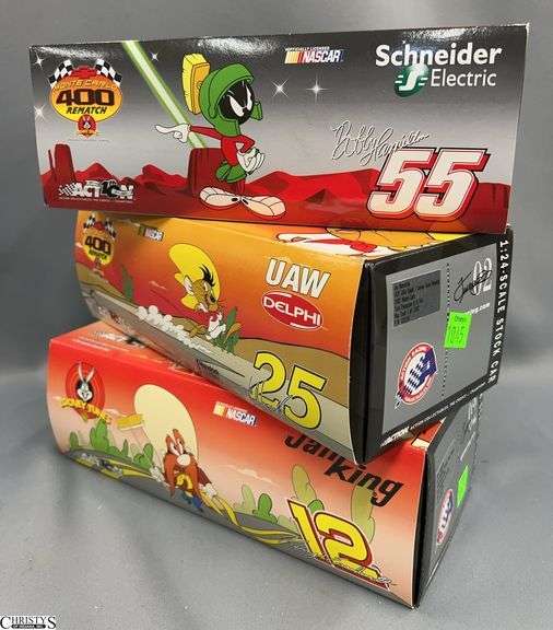Looney Tunes NASCAR Diecast Car Lot: Hamilton, Nemechek, & Earnhardt image