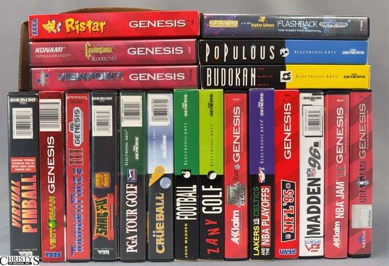 20 Sega Genesis Game Lot - NBA Jam, Madden 96, Ristar and More! image
