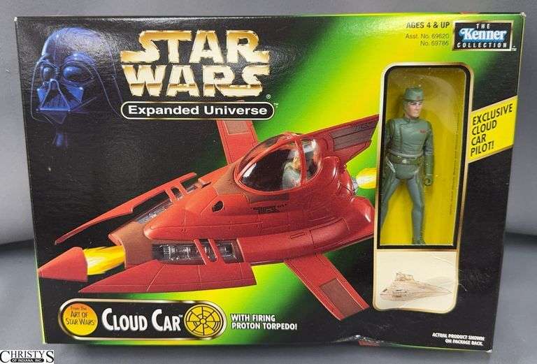 Star Wars Expanded Universe Cloud Car Vehicle and Action Figure Pilot In Original Box 1997 image