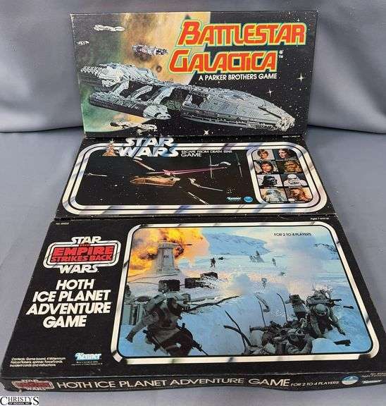 3pcs Star Wars Escape From Death Star & Hoth Ice Planet Adventure Games, Battlestar Galactica  Parker Brothers and Kenner Vintage Board Games, Opened, Complete Set Not Confirmed image