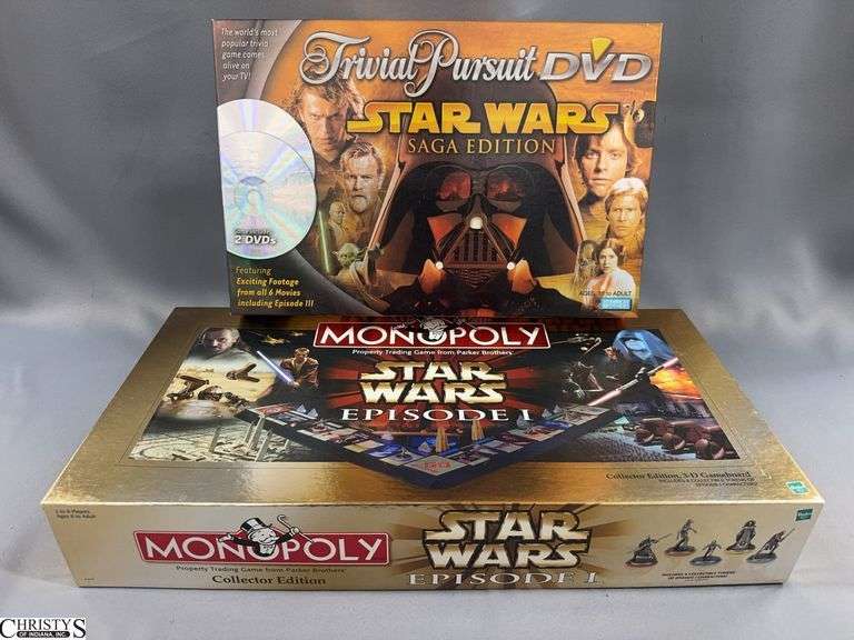 Star Wars Monopoly Episode 1 Collector's Edition and Trivial Pursuit DVD Saga Edition Bundle image